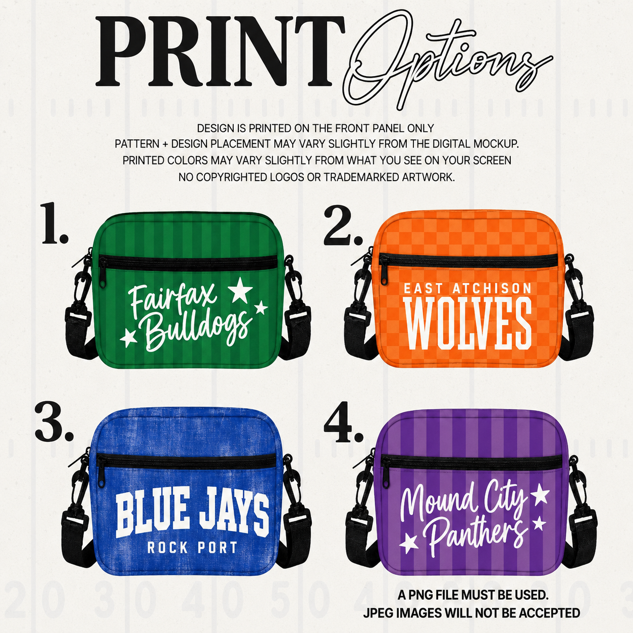 The Sideline Cross Body Bag - Custom School/Team