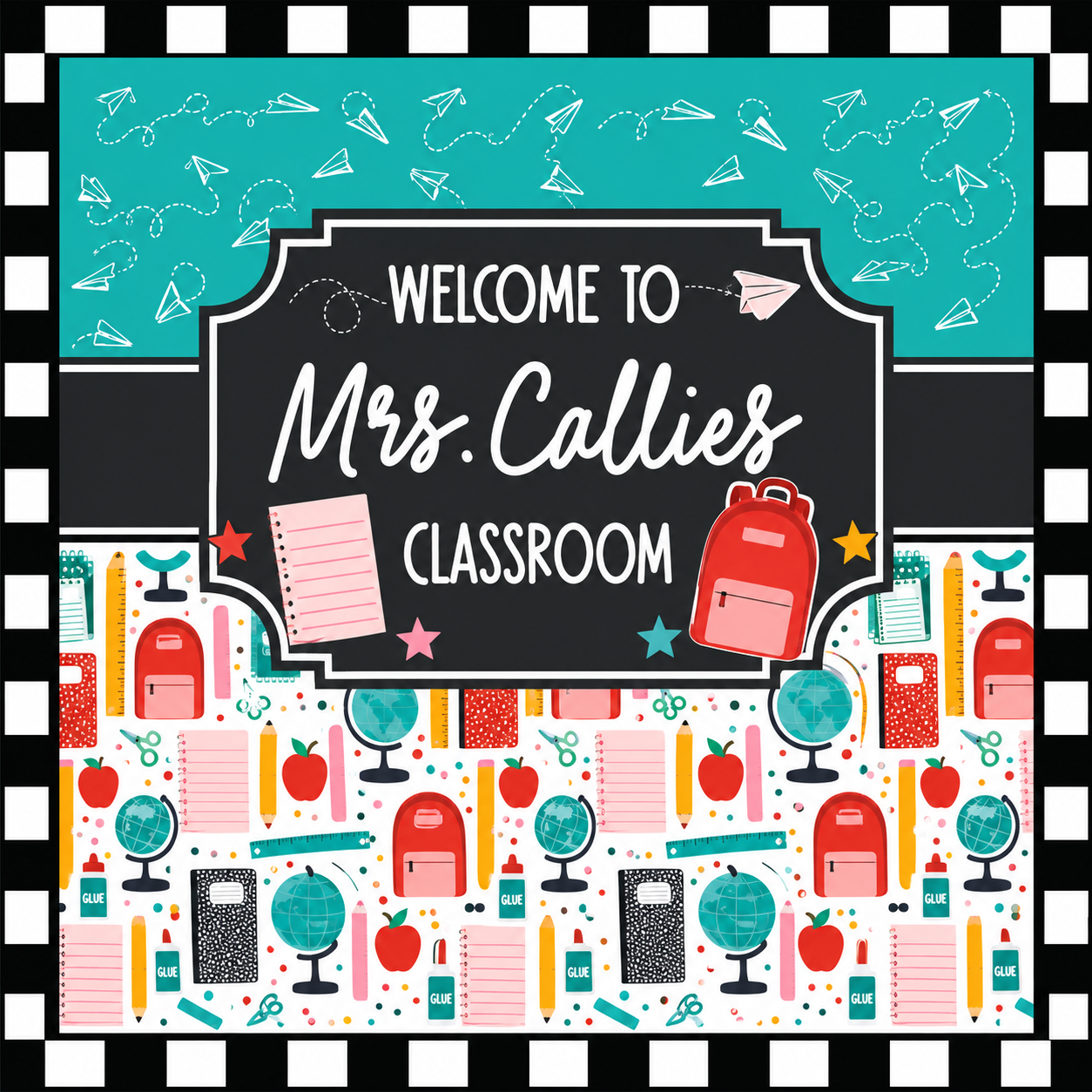 Personalized Teacher Doormat — Welcome to My Classroom