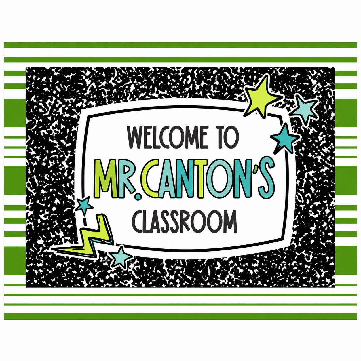 Personalized Teacher Doormat — Welcome to My Classroom
