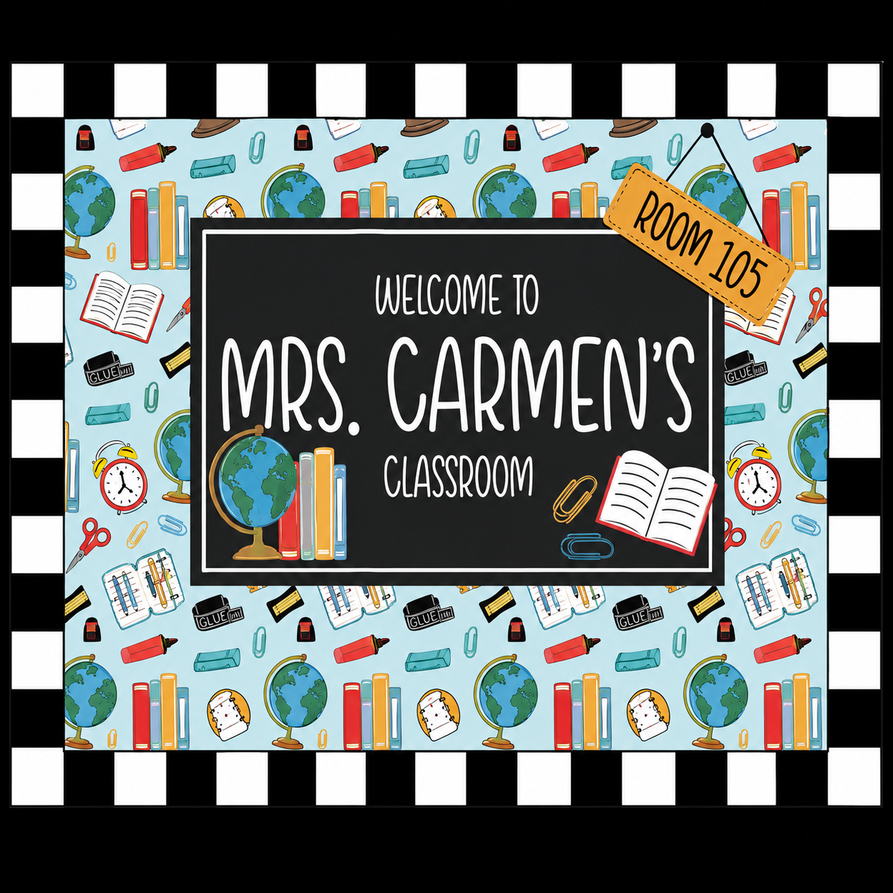 Personalized Teacher Doormat — Welcome to My Classroom