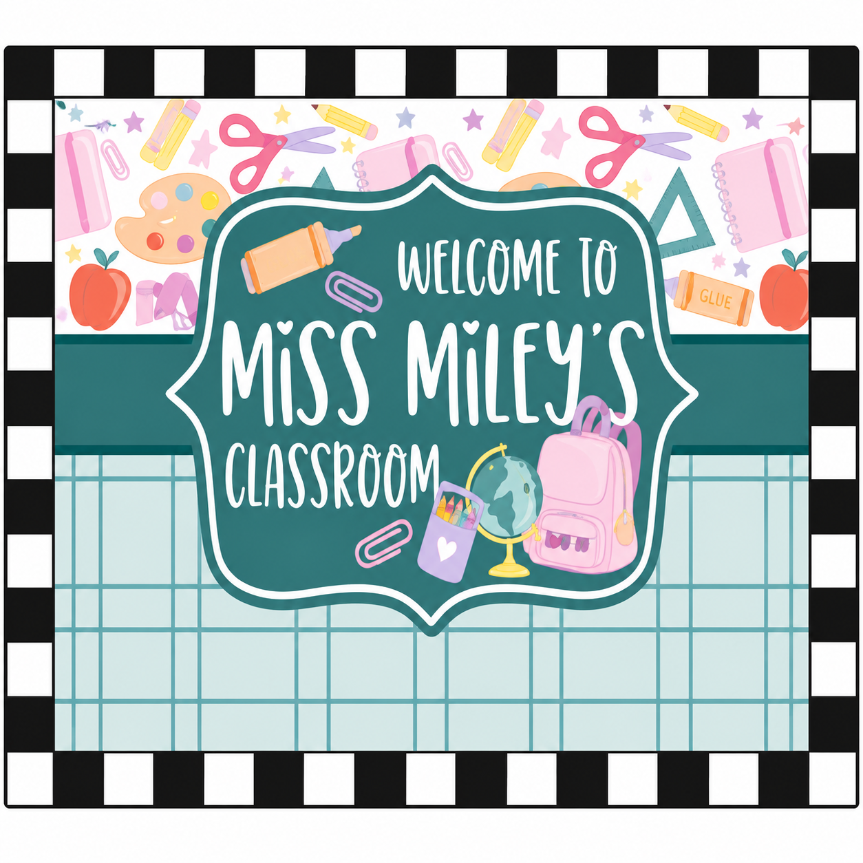 Personalized Teacher Doormat — Welcome to My Classroom