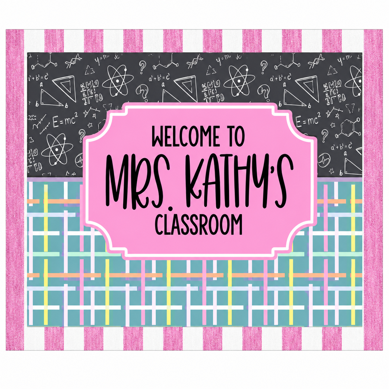 Personalized Teacher Doormat — Welcome to My Classroom