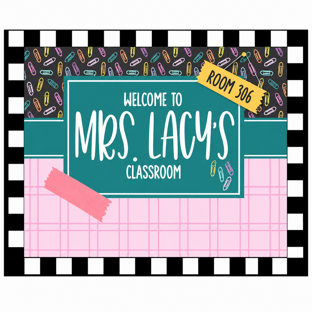 Personalized Teacher Doormat — Welcome to My Classroom