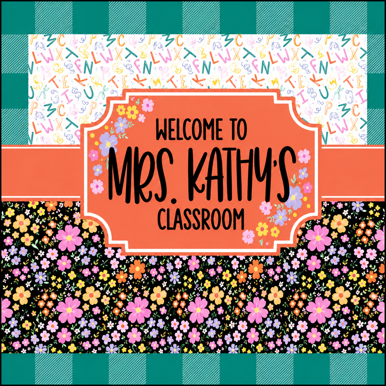 Personalized Teacher Doormat — Welcome to My Classroom