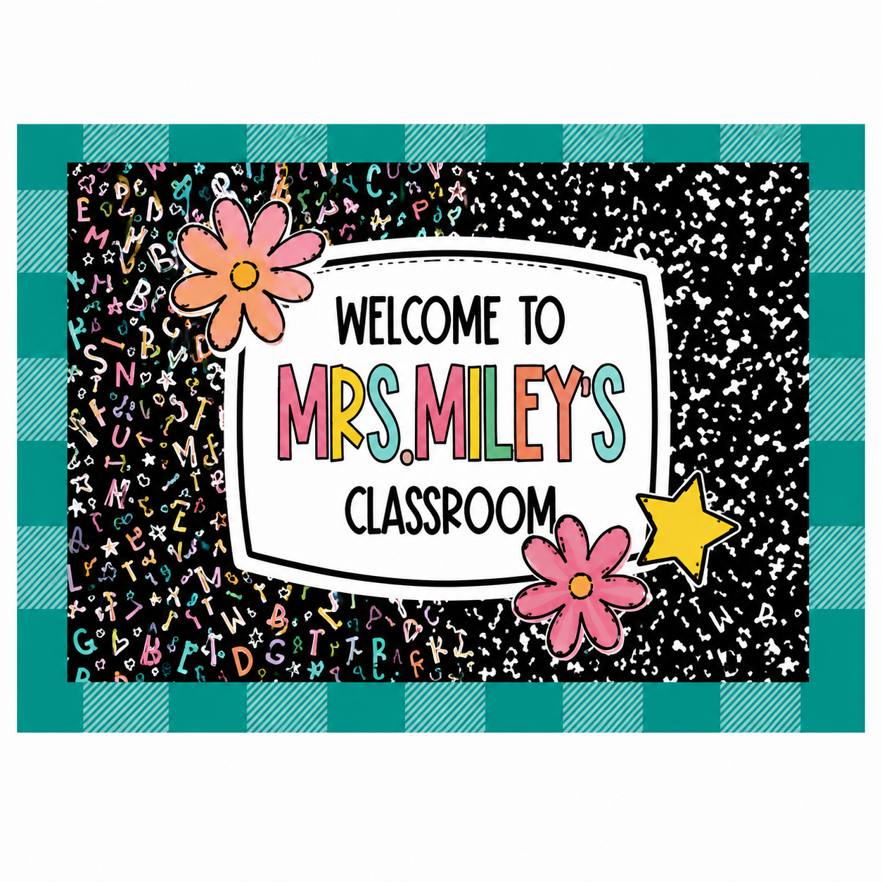 Personalized Teacher Doormat — Welcome to My Classroom