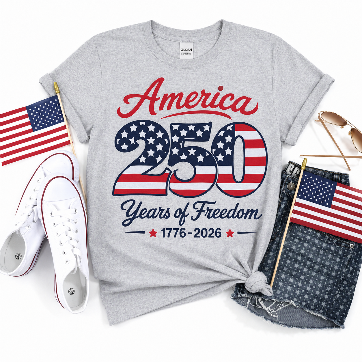 America 250 — Vintage Badge Tee