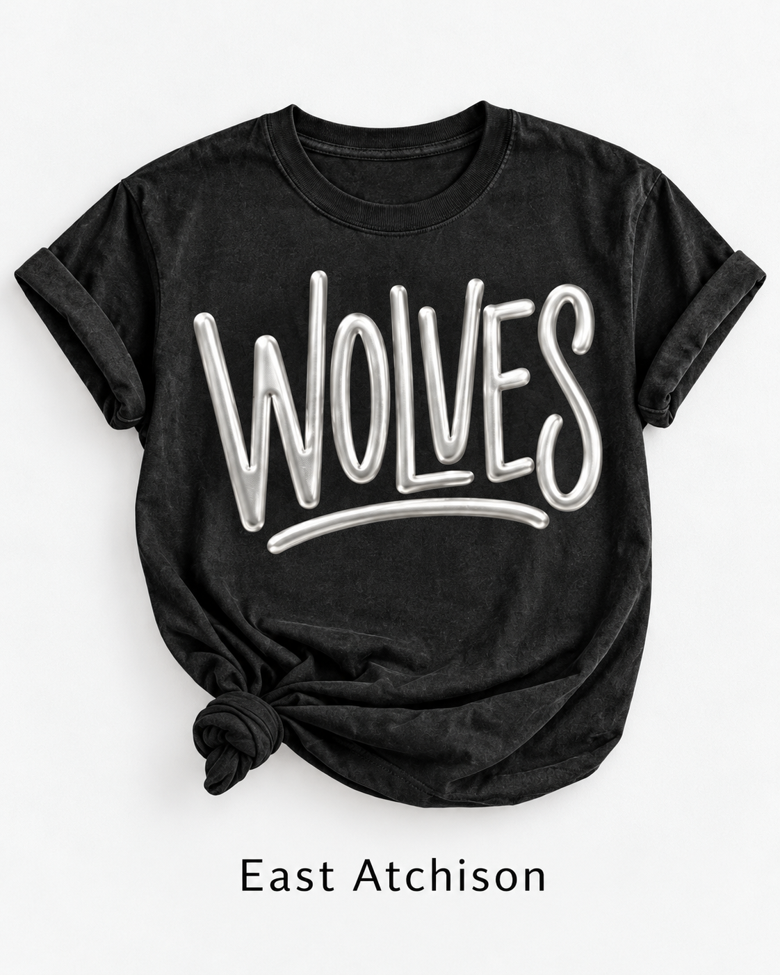 East Atchison Metallic Puff Tee, Crew & Hoodie