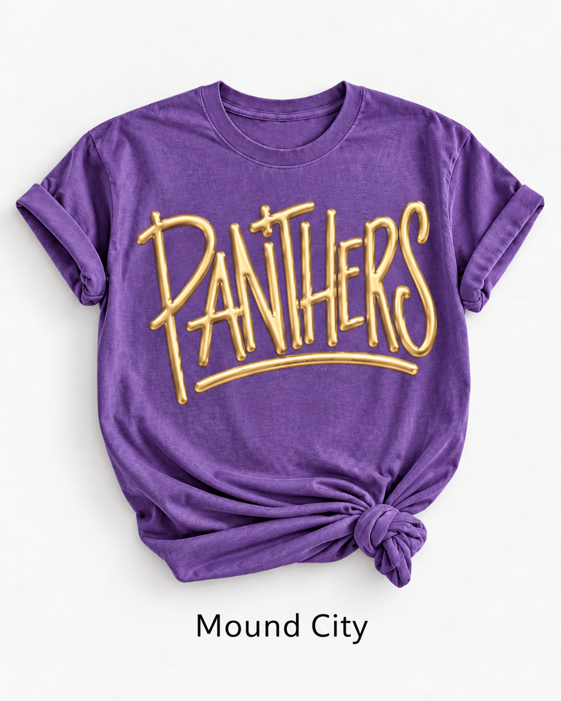 Mound City Metallic Puff Tee, Crew & Hoodie