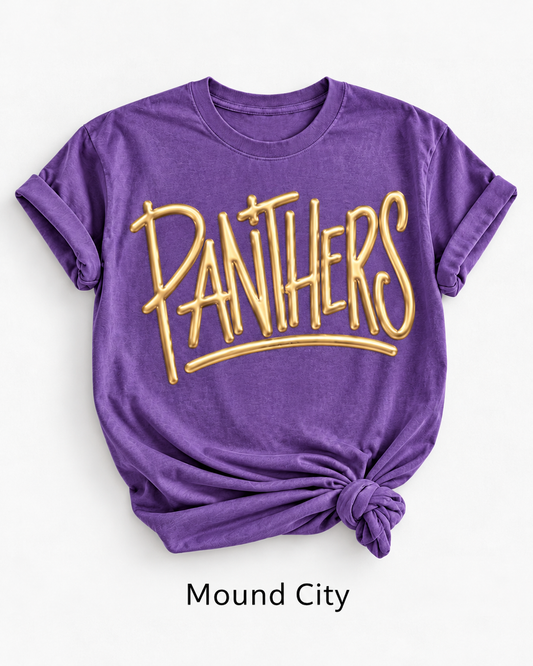 Mound City Metallic Puff Tee, Crew & Hoodie