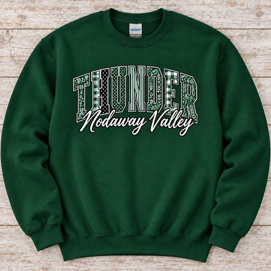 Nodaway Valley Thunder Patchwork Sweatshirt or Tee