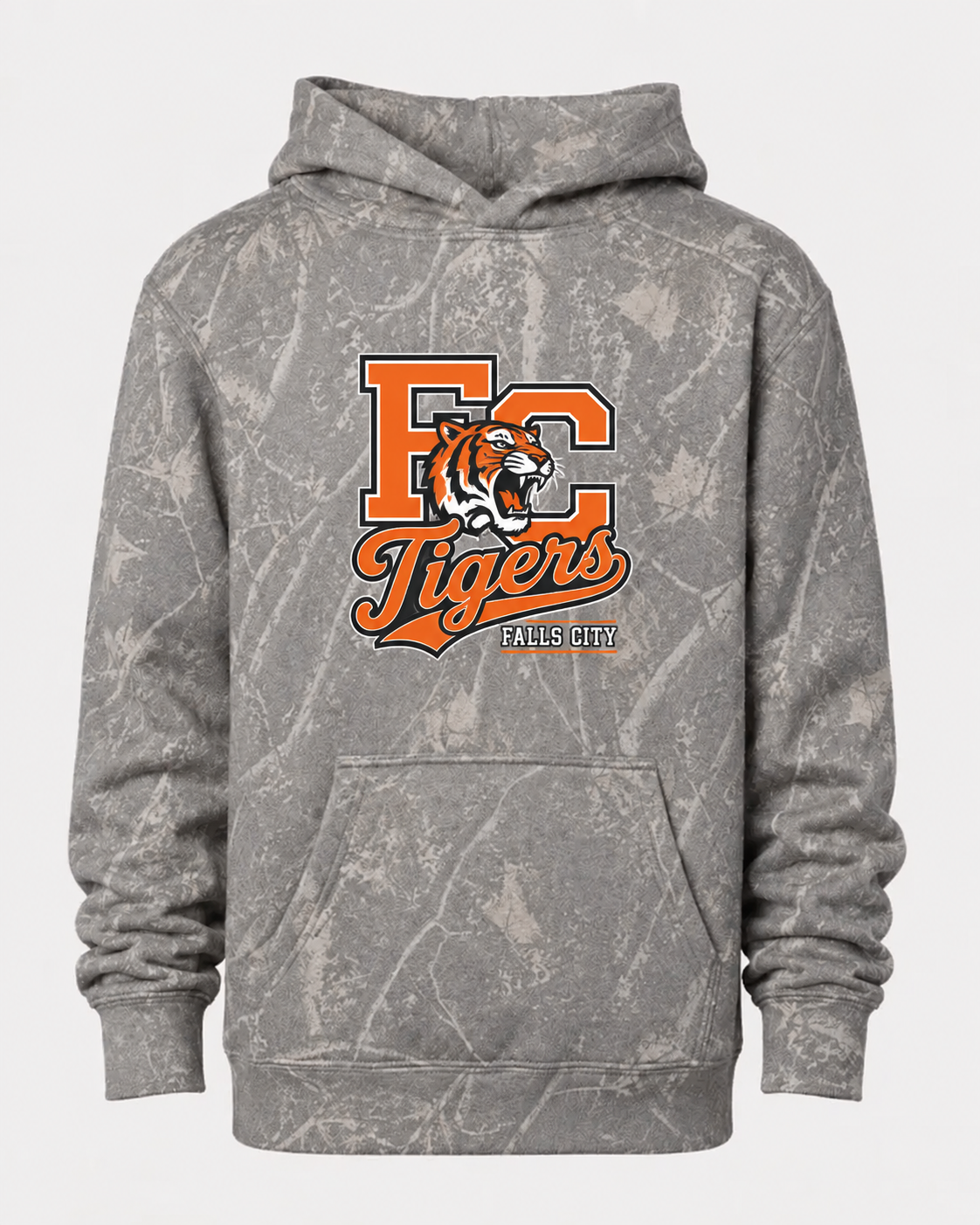Falls City Tigers Deadwood Tree Camo Hoodie | Youth & Adult