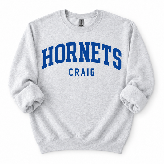 Craig Hornets Varsity Mascot Tee, Sweatshirt & Hoodie