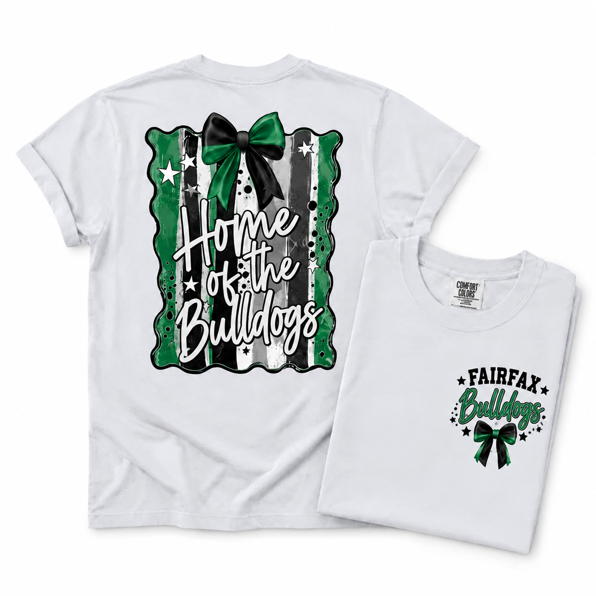 Fairfax Bulldogs Preppy Mascot Tee, Sweatshirt & Hoodie — Home of the Bulldogs