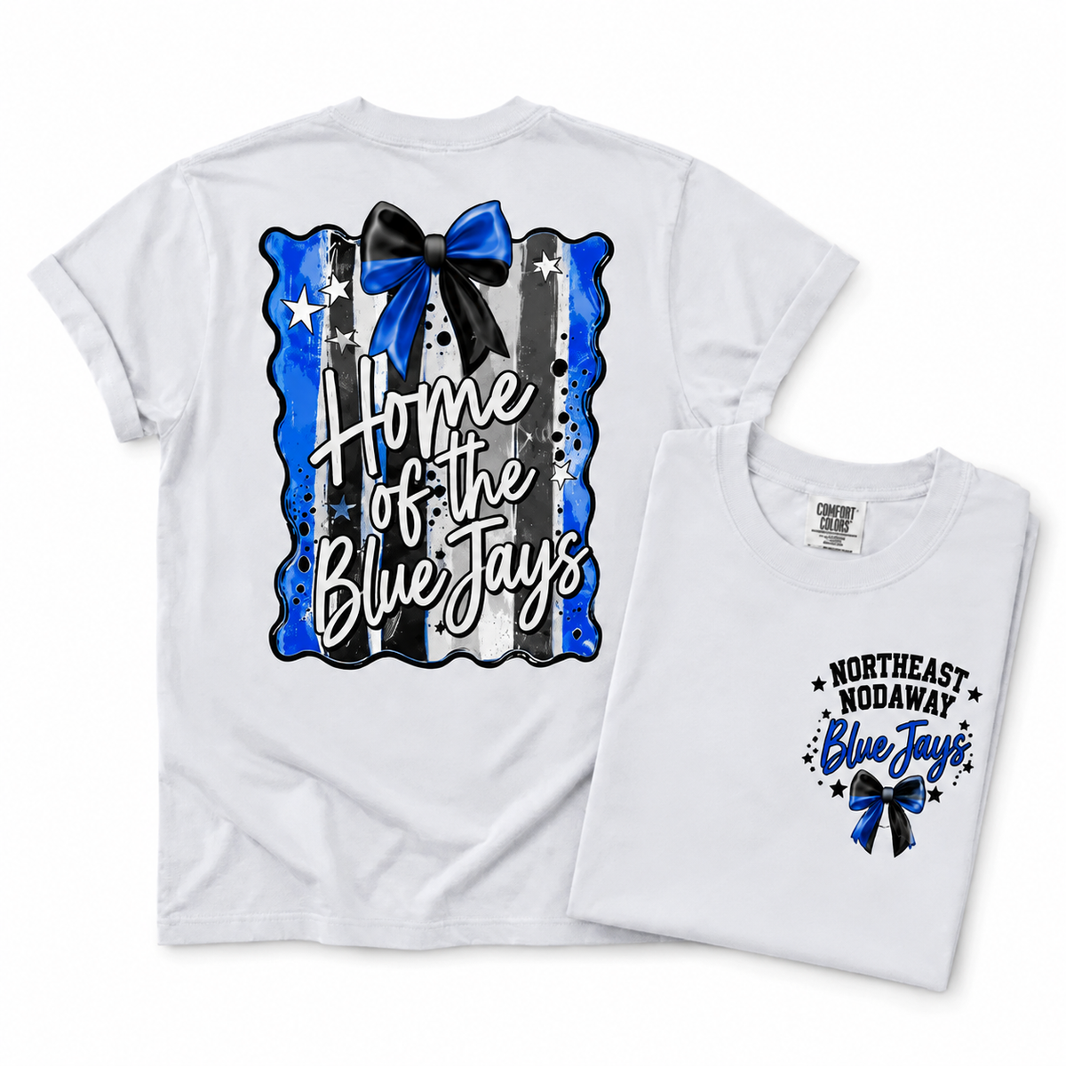 Youth Northeast Nodaway Blue Jays Preppy Mascot Tee, Crew & Hoodie — Home of the Blue Jays