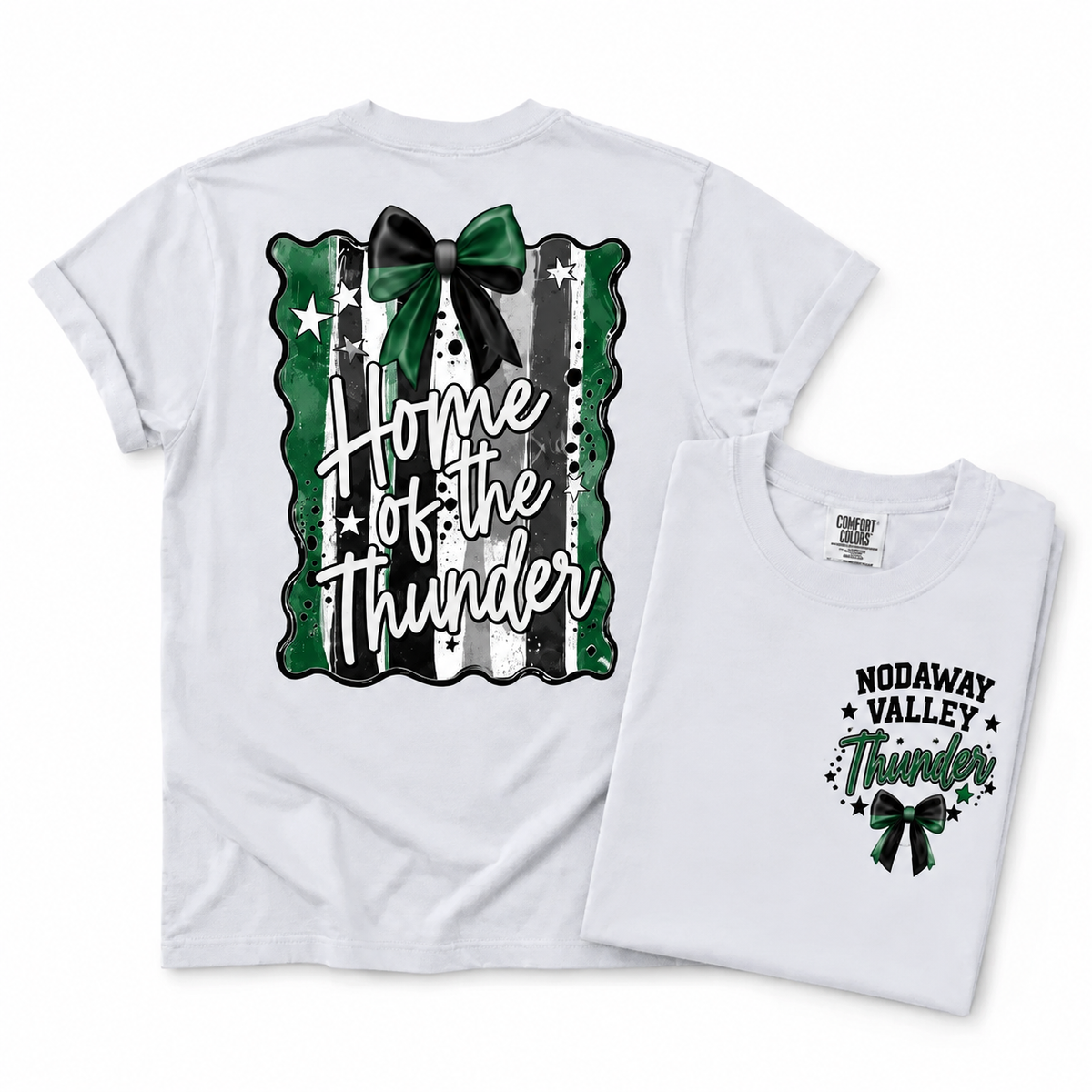 Youth Nodaway Valley Thunder Preppy Mascot Tee, Crew & Hoodie — Home of the Thunder