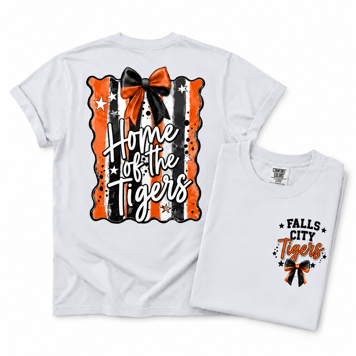 Falls City Tigers Preppy Mascot Tee, Sweatshirt & Hoodie — Home of the Tigers