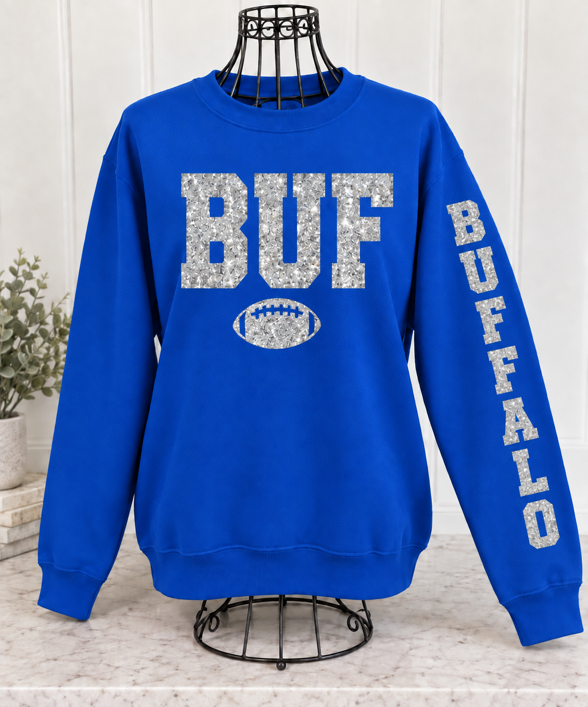 Glitter Game Day Crewneck Sweatshirt - Pick Your City