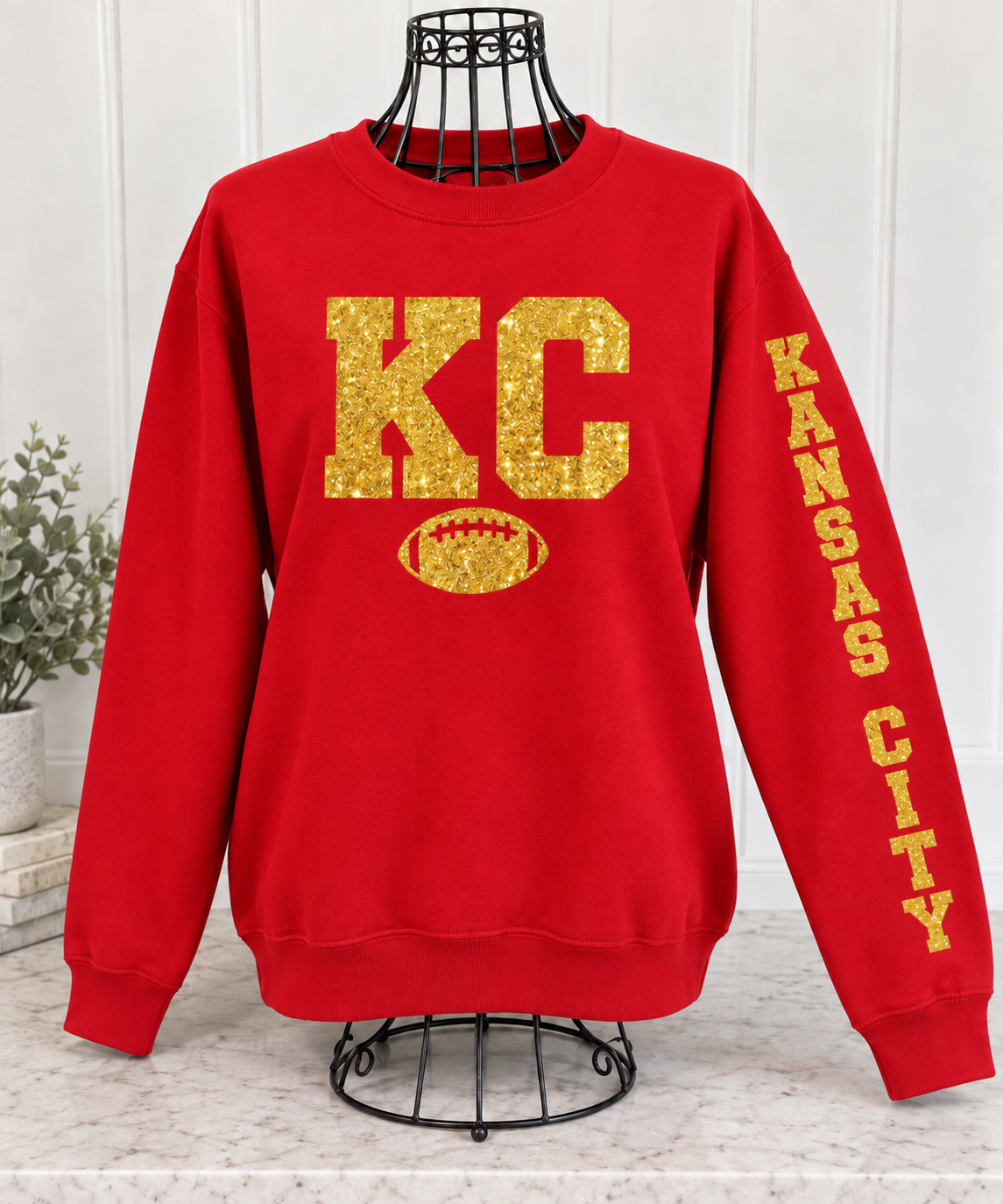 Glitter Game Day Crewneck Sweatshirt - Pick Your City