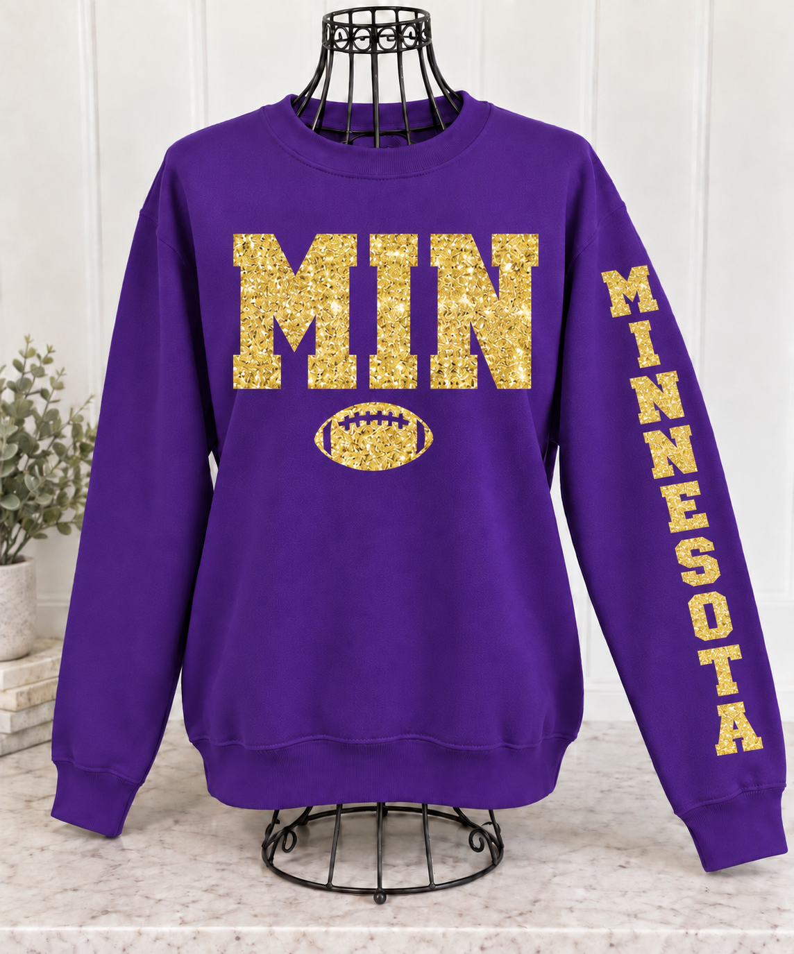 Glitter Game Day Crewneck Sweatshirt - Pick Your City