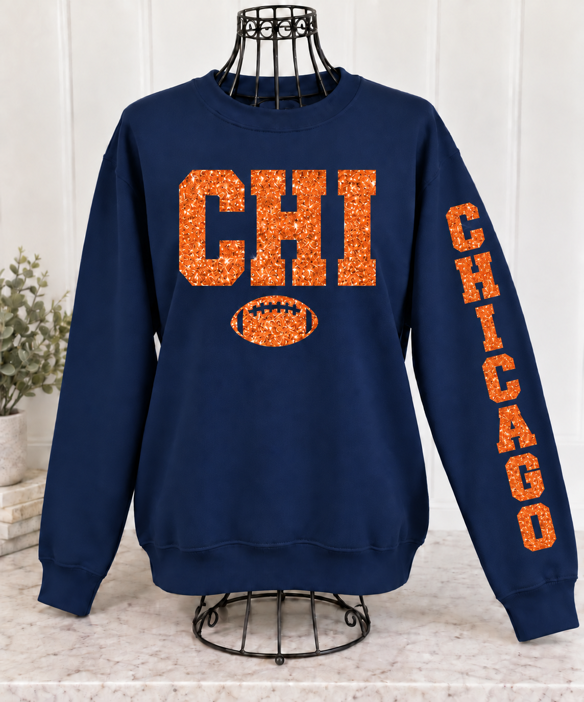 Glitter Game Day Crewneck Sweatshirt - Pick Your City