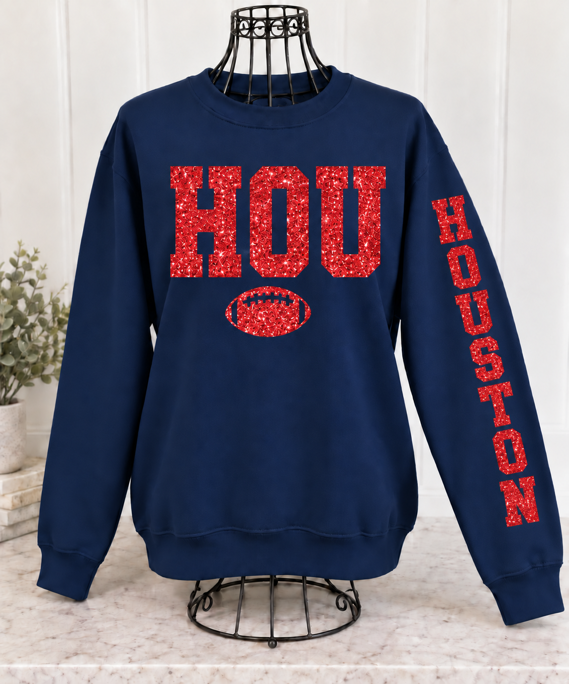 Glitter Game Day Crewneck Sweatshirt - Pick Your City