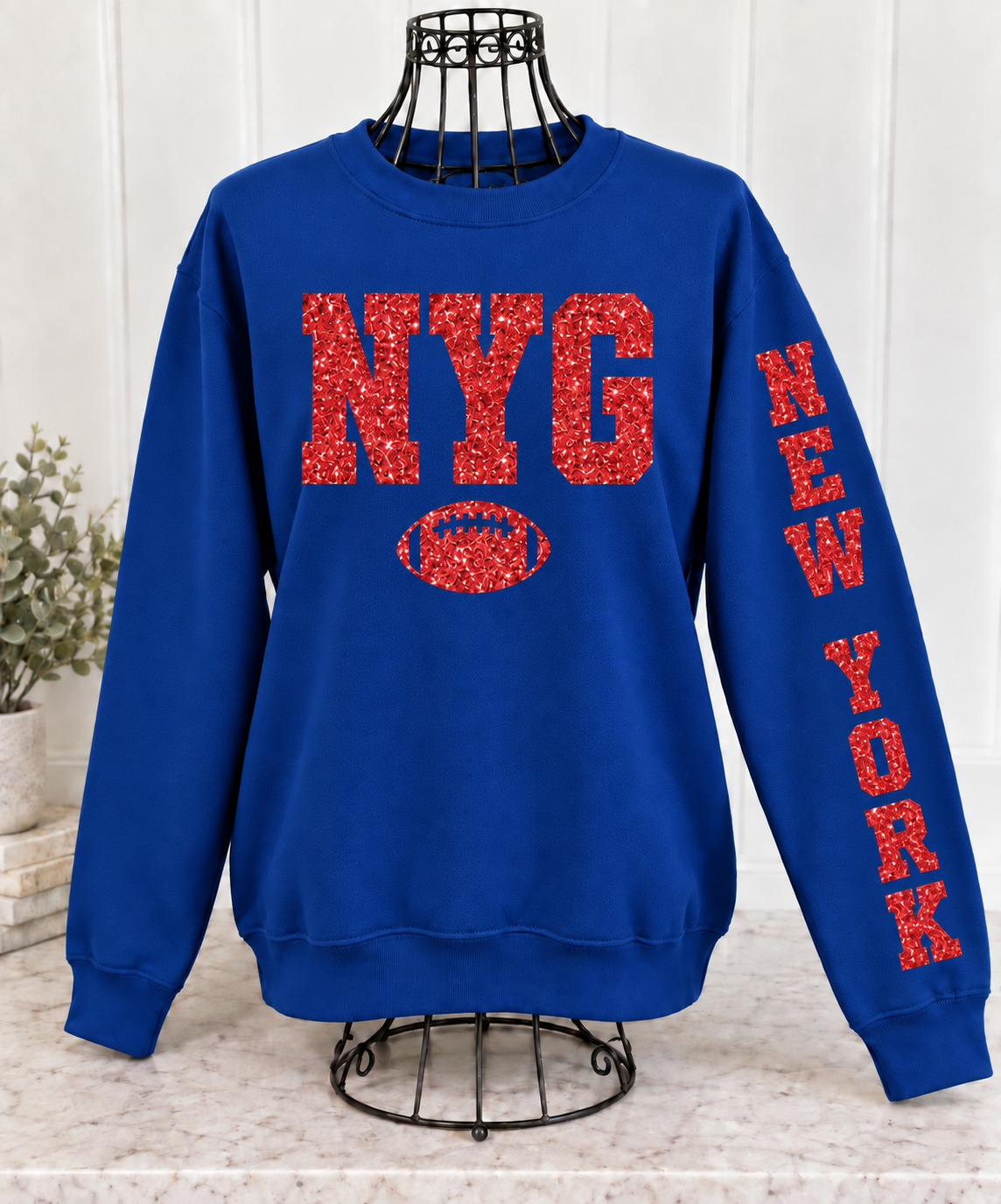Glitter Game Day Crewneck Sweatshirt - Pick Your City