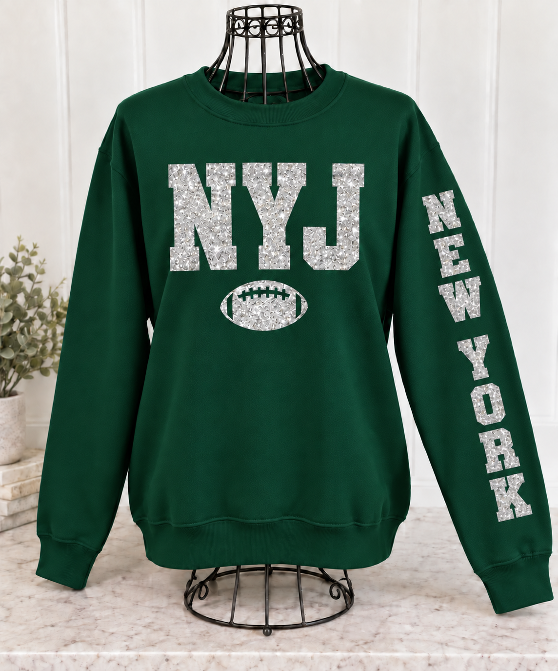 Glitter Game Day Crewneck Sweatshirt - Pick Your City