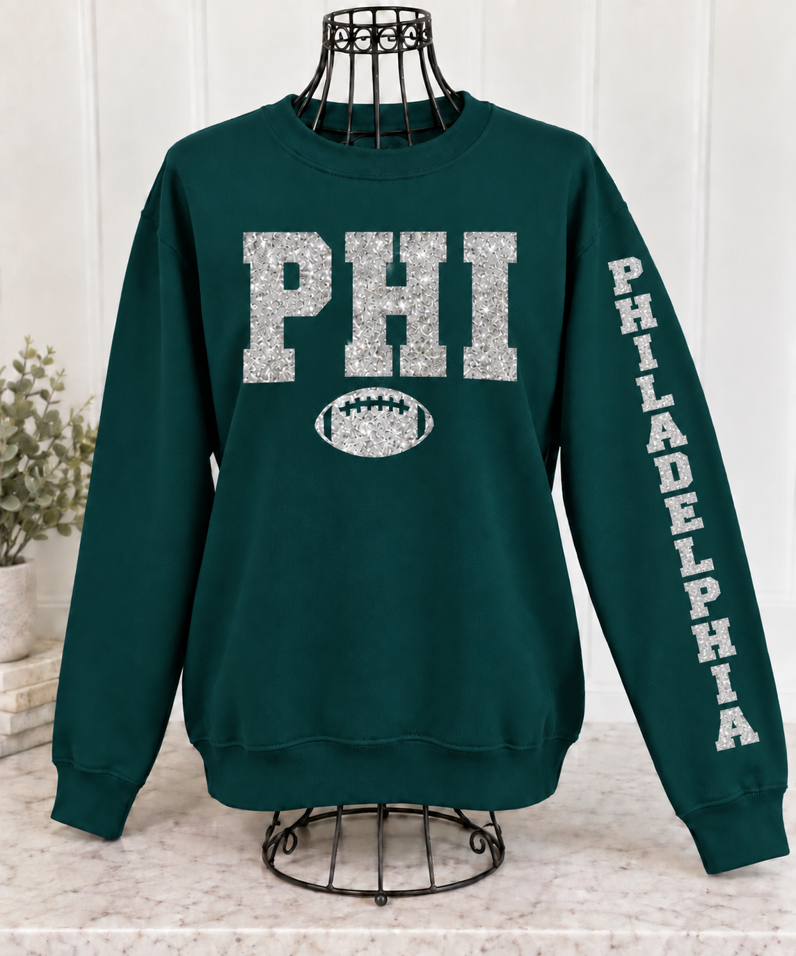Glitter Game Day Crewneck Sweatshirt - Pick Your City