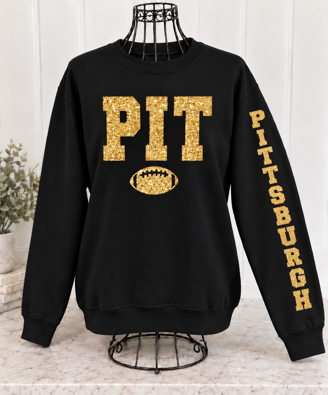 Glitter Game Day Crewneck Sweatshirt - Pick Your City