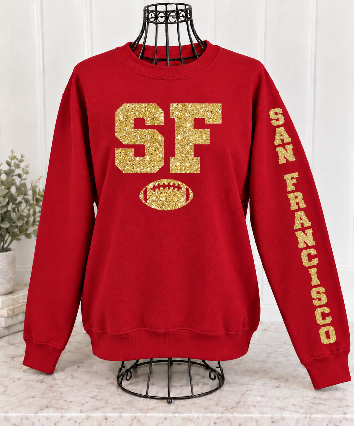 Glitter Game Day Crewneck Sweatshirt - Pick Your City