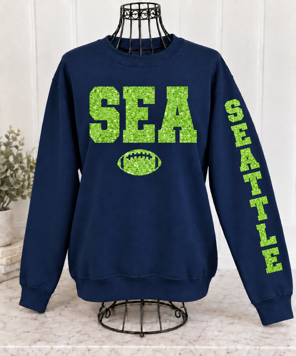 Glitter Game Day Crewneck Sweatshirt - Pick Your City
