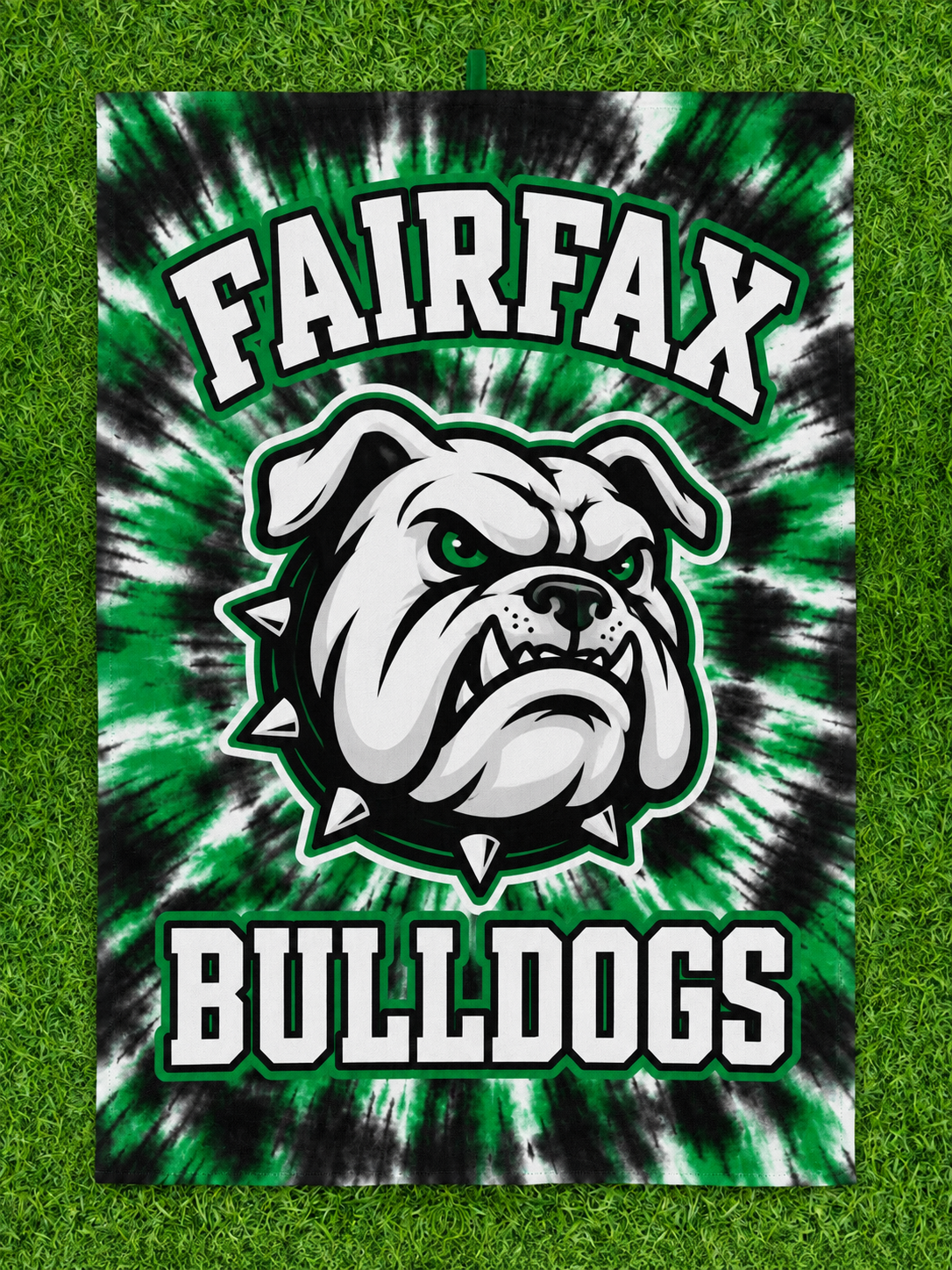 Fairfax Bulldogs minky blanket design