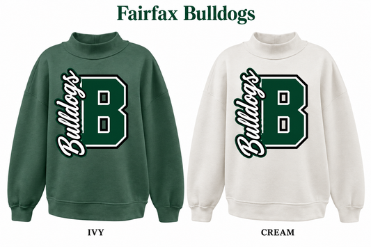 Fairfax Bulldogs Mockneck - Pick Your Design - Pre-Order