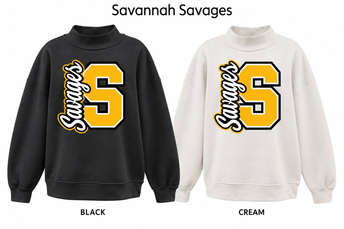 Savannah Savages Mockneck - Pick Your Design - Pre-Order