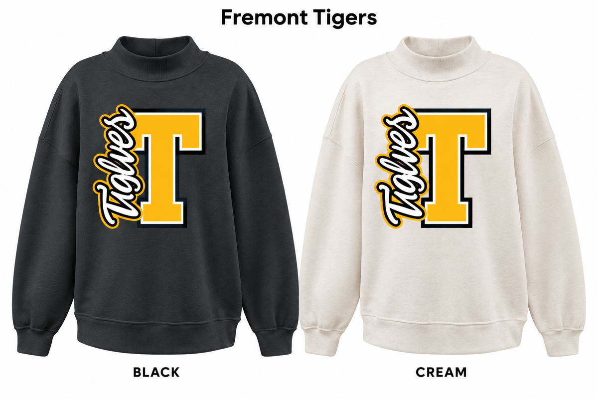 Fremont Tigers Mockneck - Pick Your Design - Pre-Order