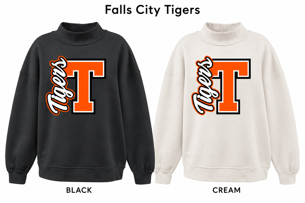 Falls City Tigers Mockneck - Pick Your Design - Pre-Order