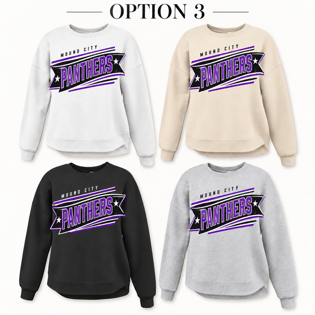 Mound City Panthers Banner Tee, Crew, Hoodie & Curve Bottom Crew