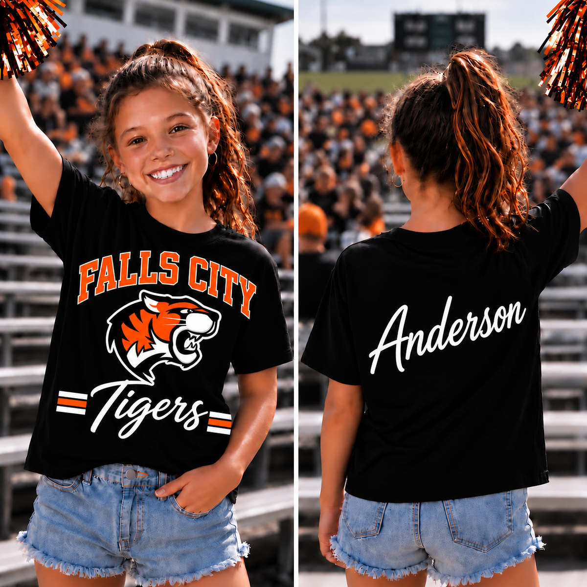 Falls City Tigers Adult Custom Gameday Tee