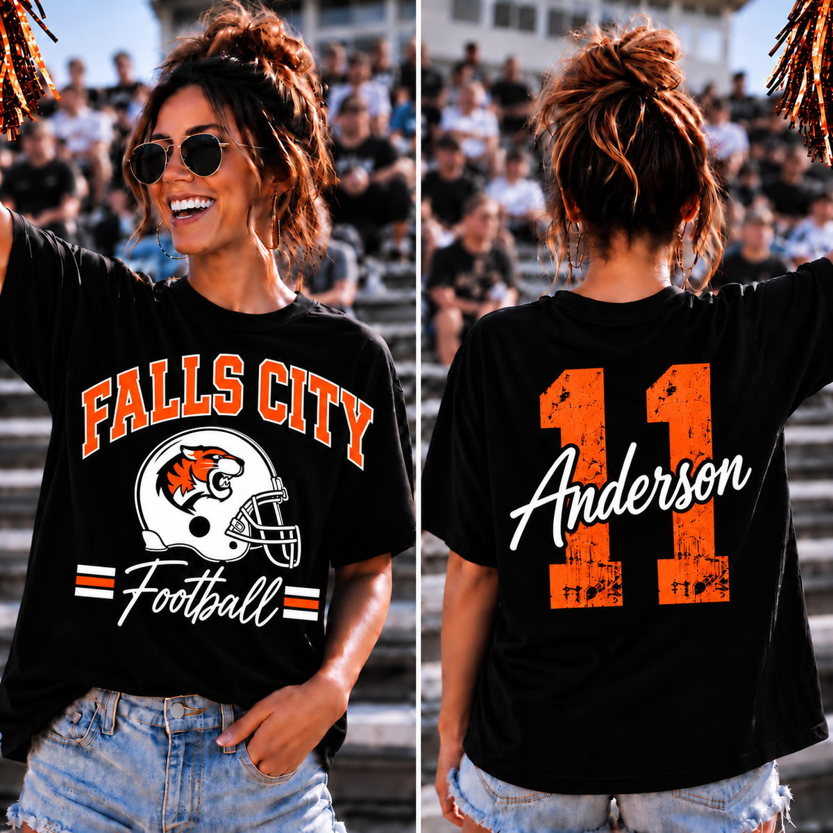 Falls City Tigers Adult Custom Gameday Tee