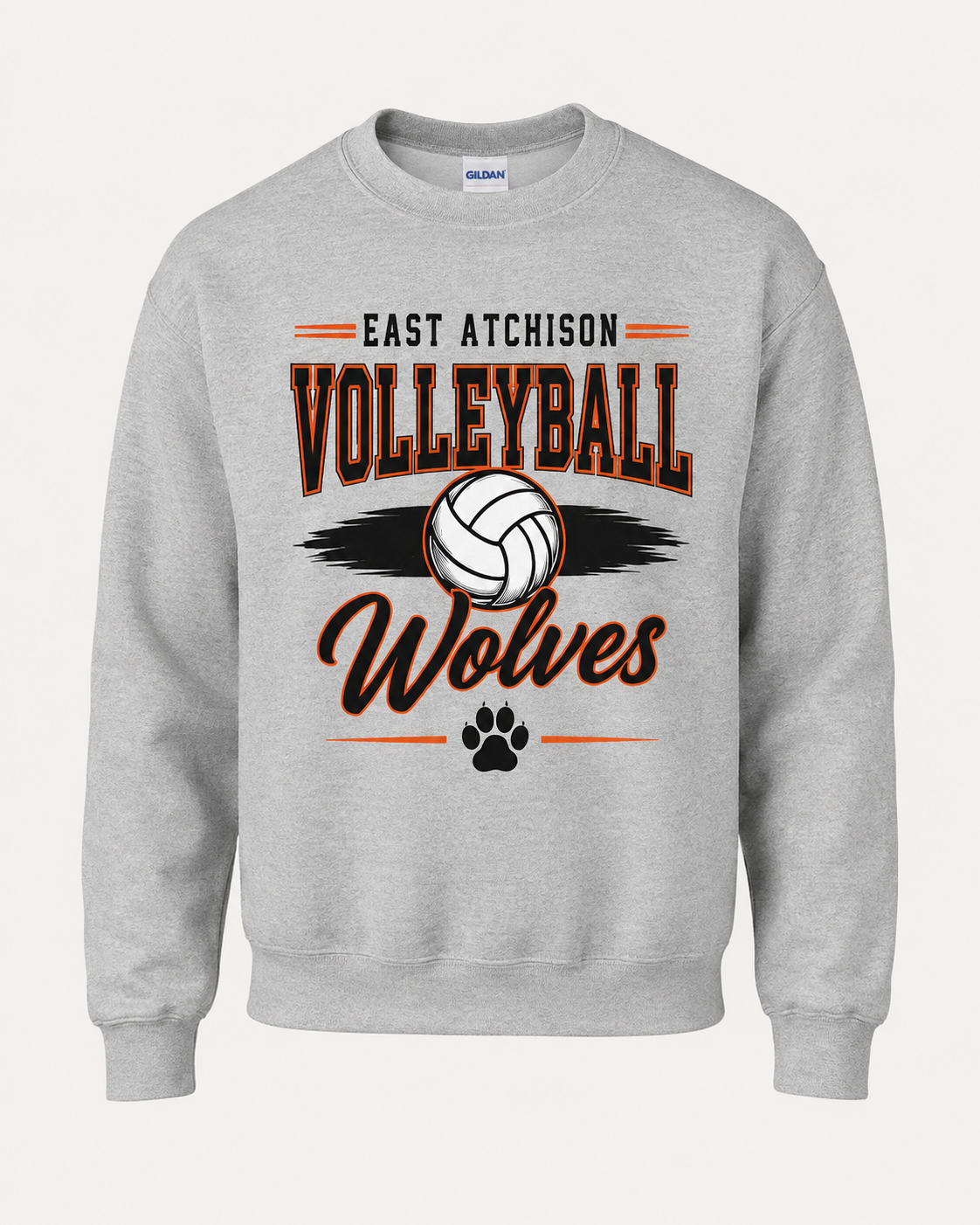 East Atchison Wolves Volleyball Spirit Wear - Retro Lines
