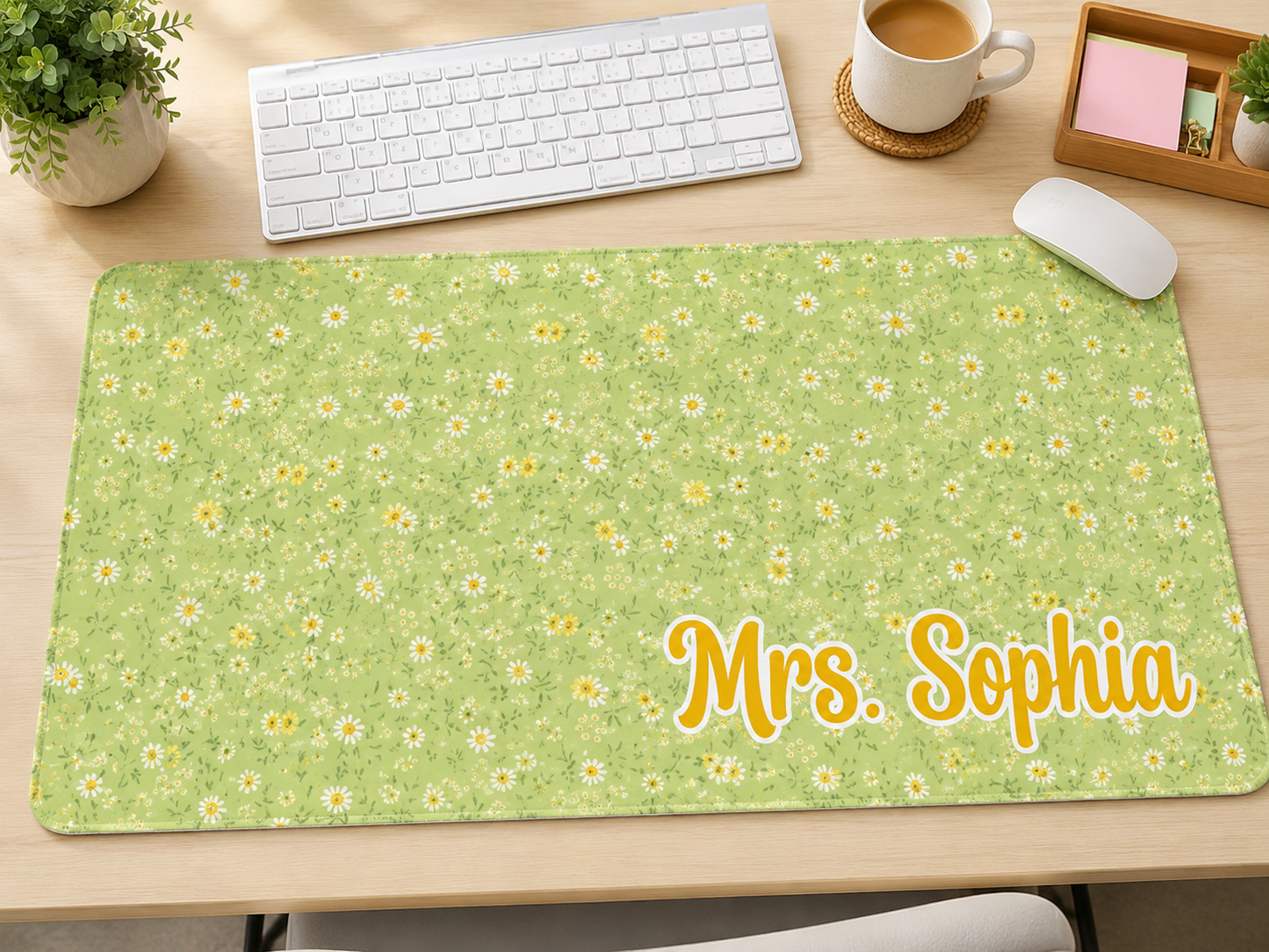 Custom Desk Mat — Mascot/Team or Teacher Design | Personalized Large Desk Pad