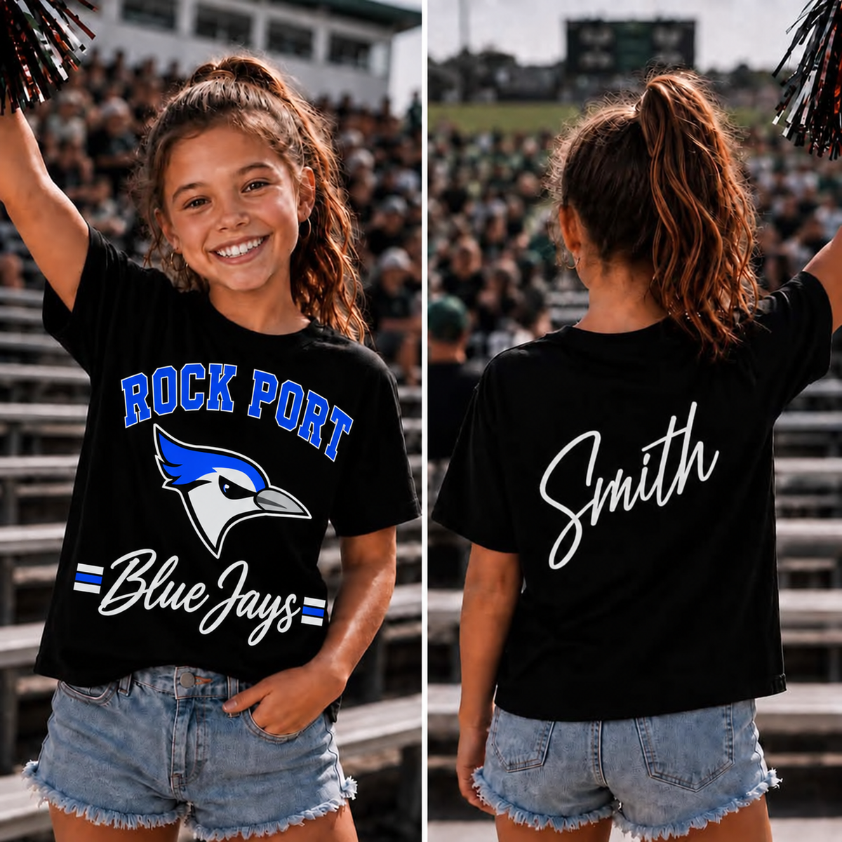 Rock Port Blue Jays Adult Custom Gameday Tee