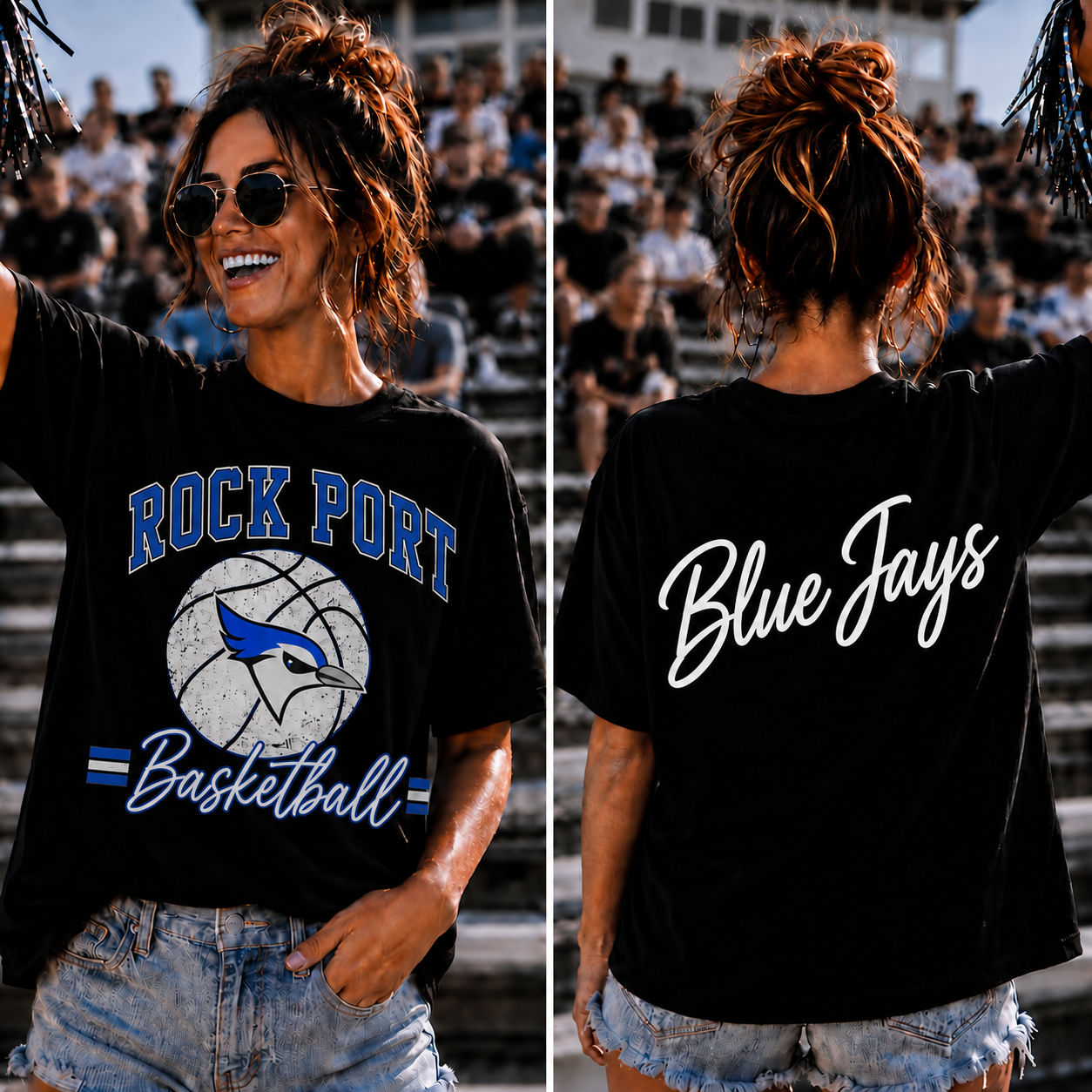 Rock Port Blue Jays Adult Custom Gameday Tee