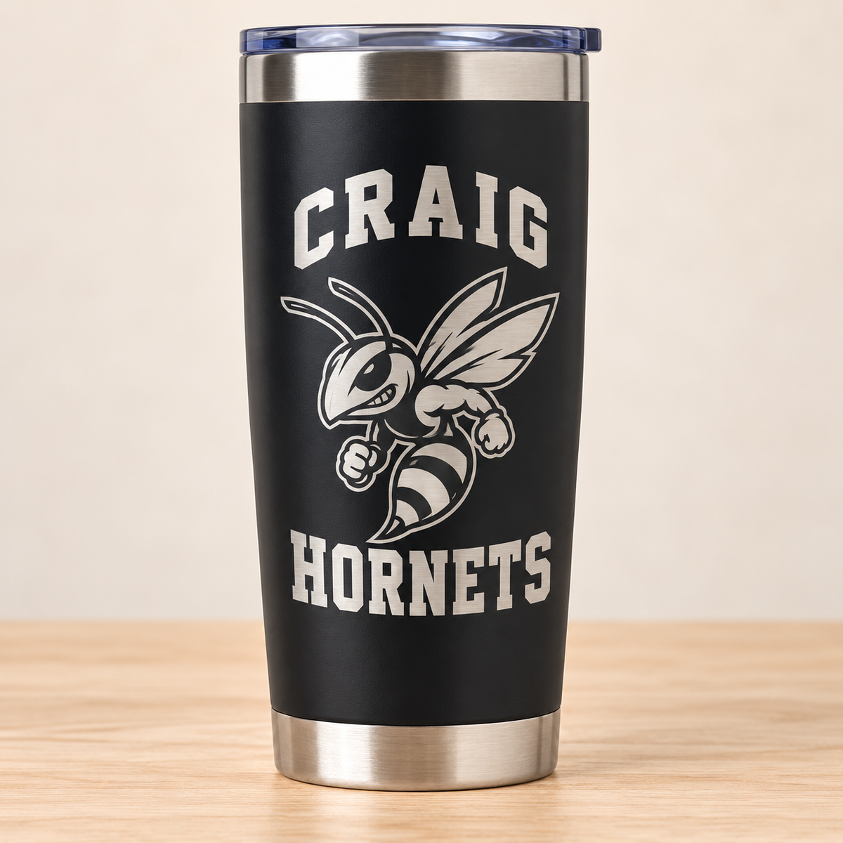 Laser Engraved School Tumbler — 20 oz Black | Launch Pre-Order