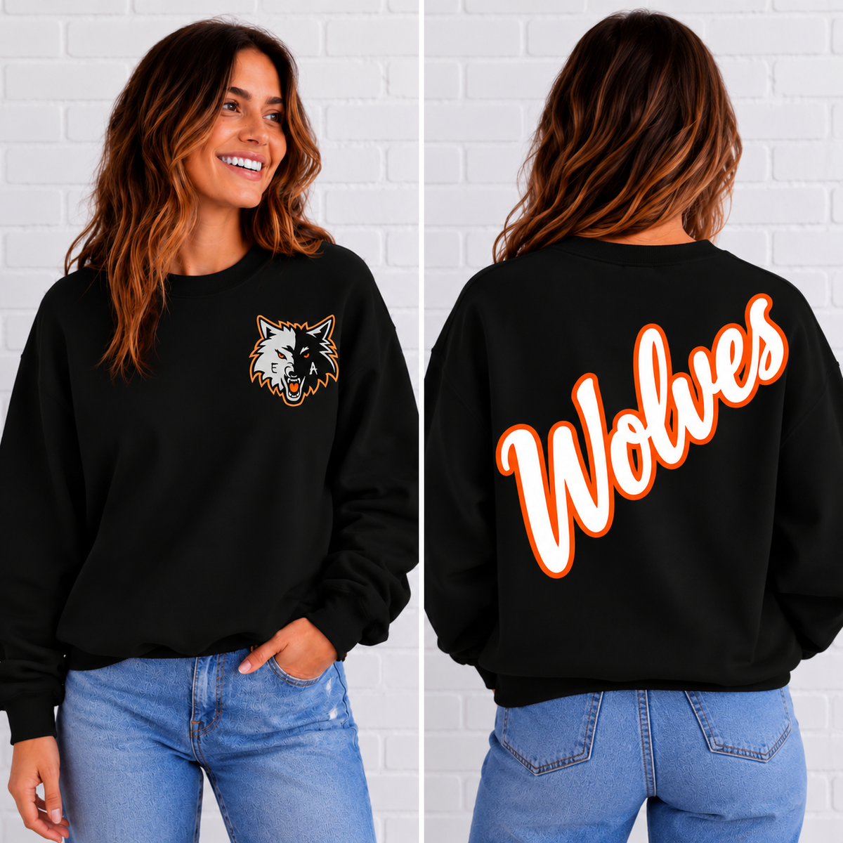 East Atchison Wolves Script Mascot Sweatshirt