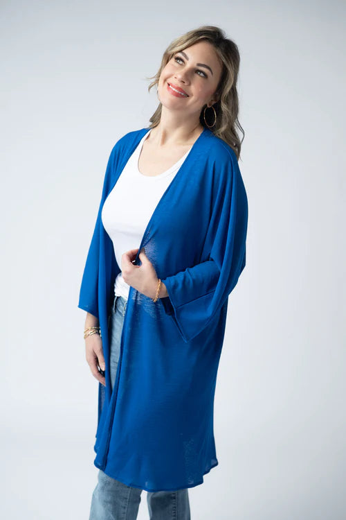 Ellie Cover-Up Kimono - Blue