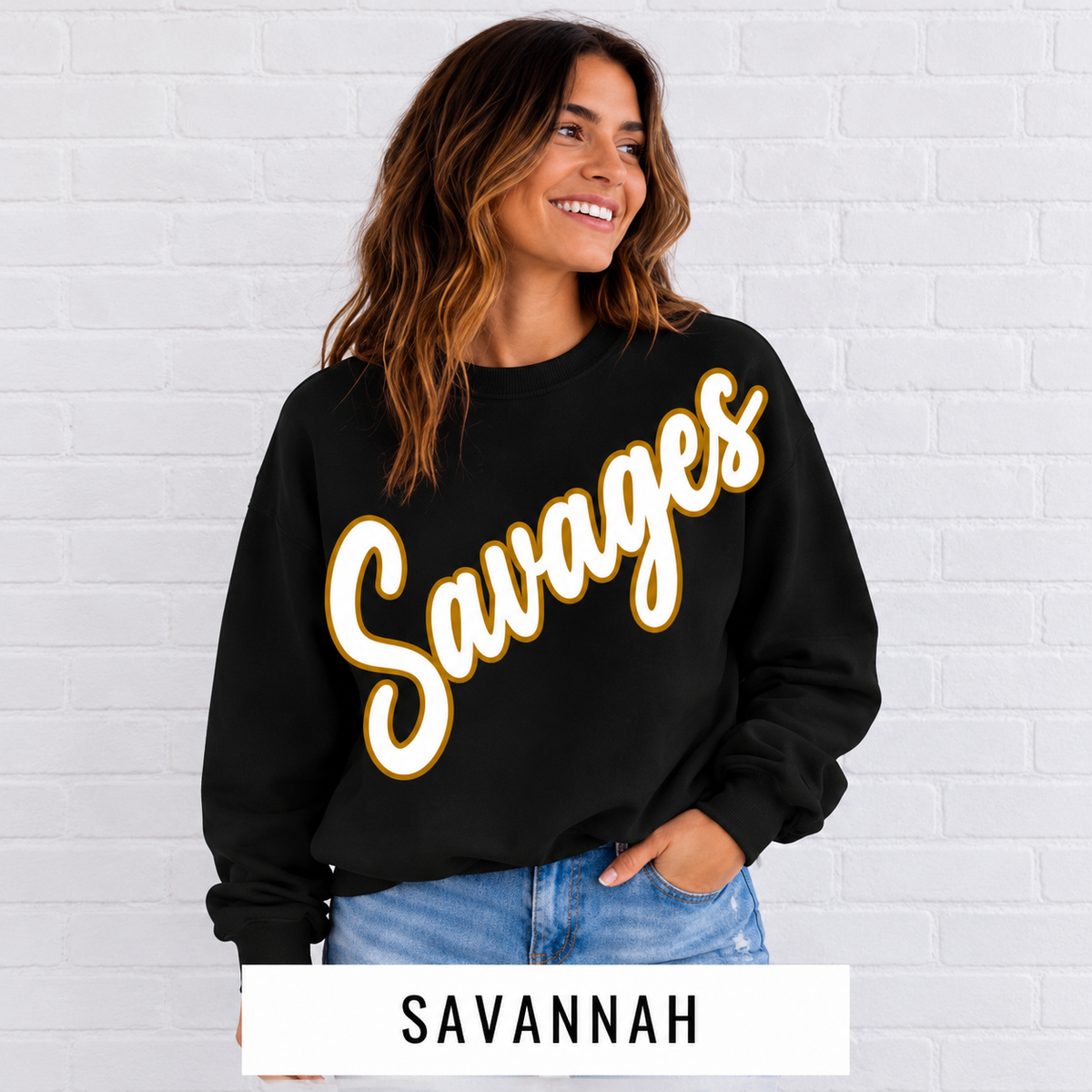 Savannah Savages Script Mascot Sweatshirt