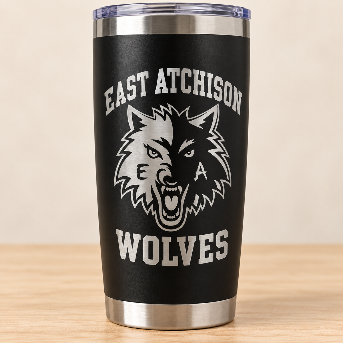 Laser Engraved School Tumbler — 20 oz Black | Launch Pre-Order