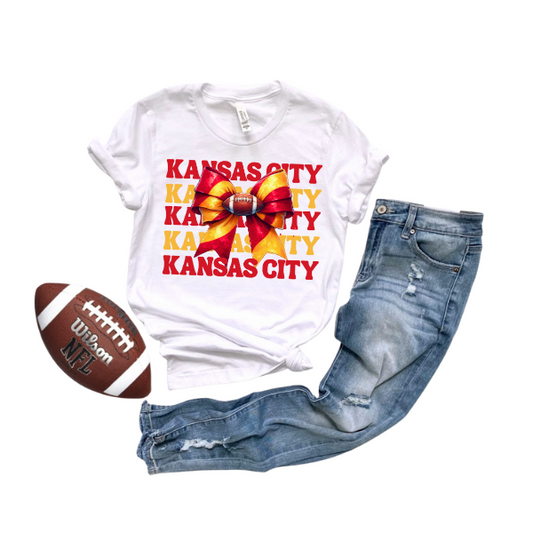 Kansas City with football bow