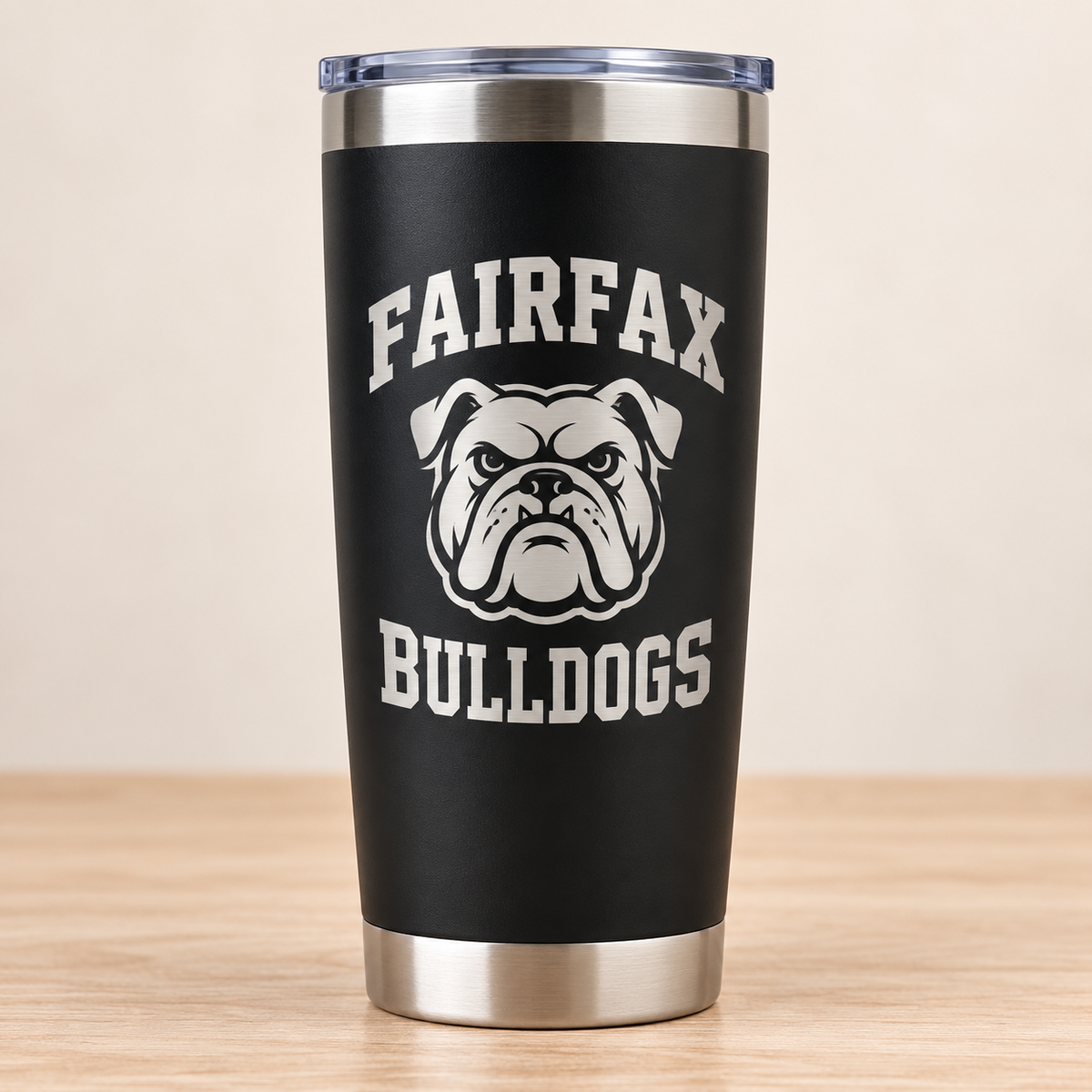 Laser Engraved School Tumbler — 20 oz Black | Launch Pre-Order